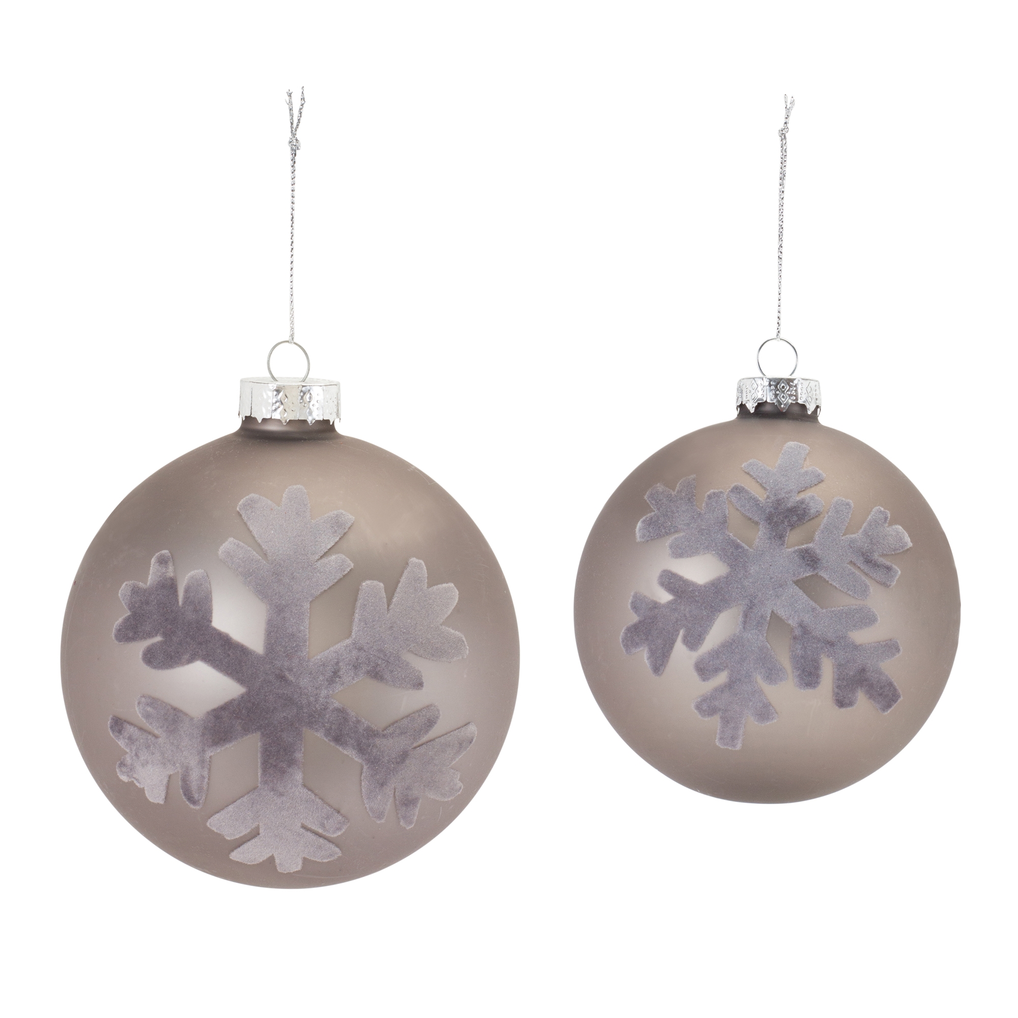 Ball Ornament (Set of 6) 4"D, 5"D Glass - Image 2