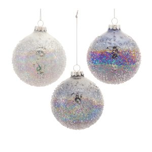 Ball Ornament (Set of 12) 3"D Glass