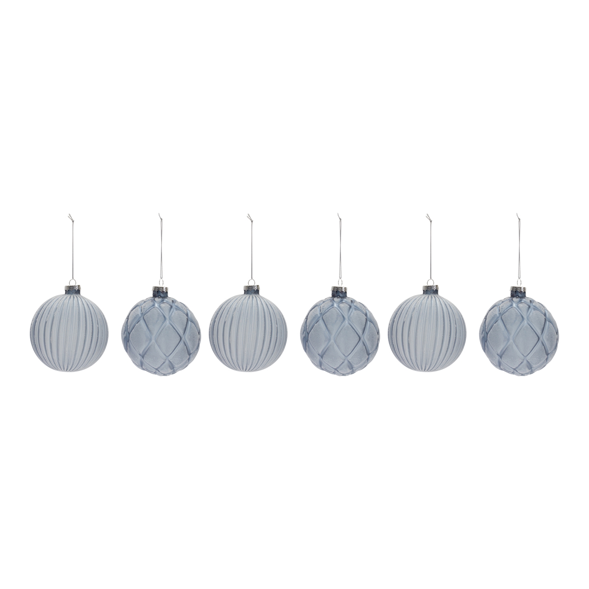 Ball Ornament (Set of 6) 4"D Glass - Image 4