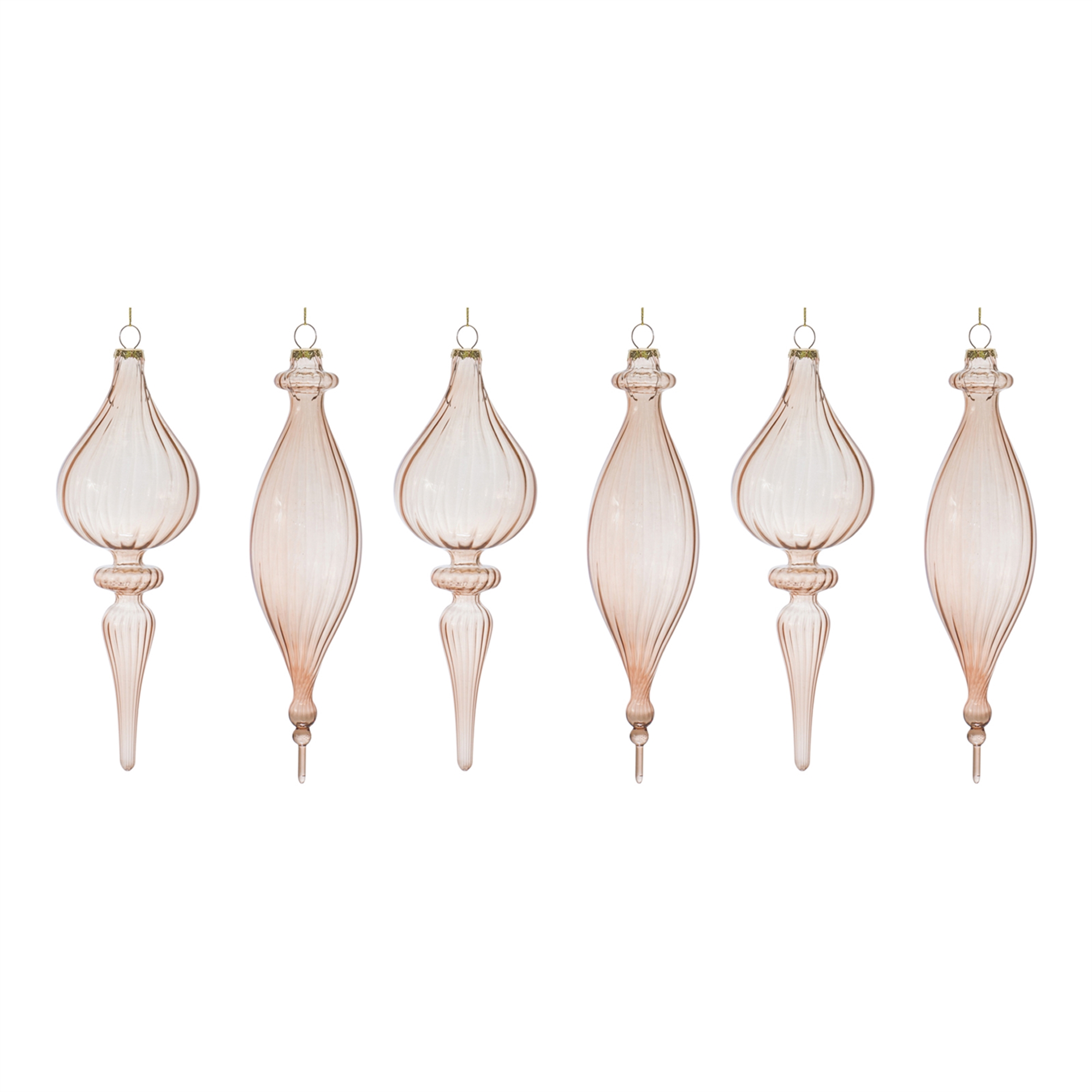 Drop Ornament (Set of 6) 8.5"H Glass - Image 3