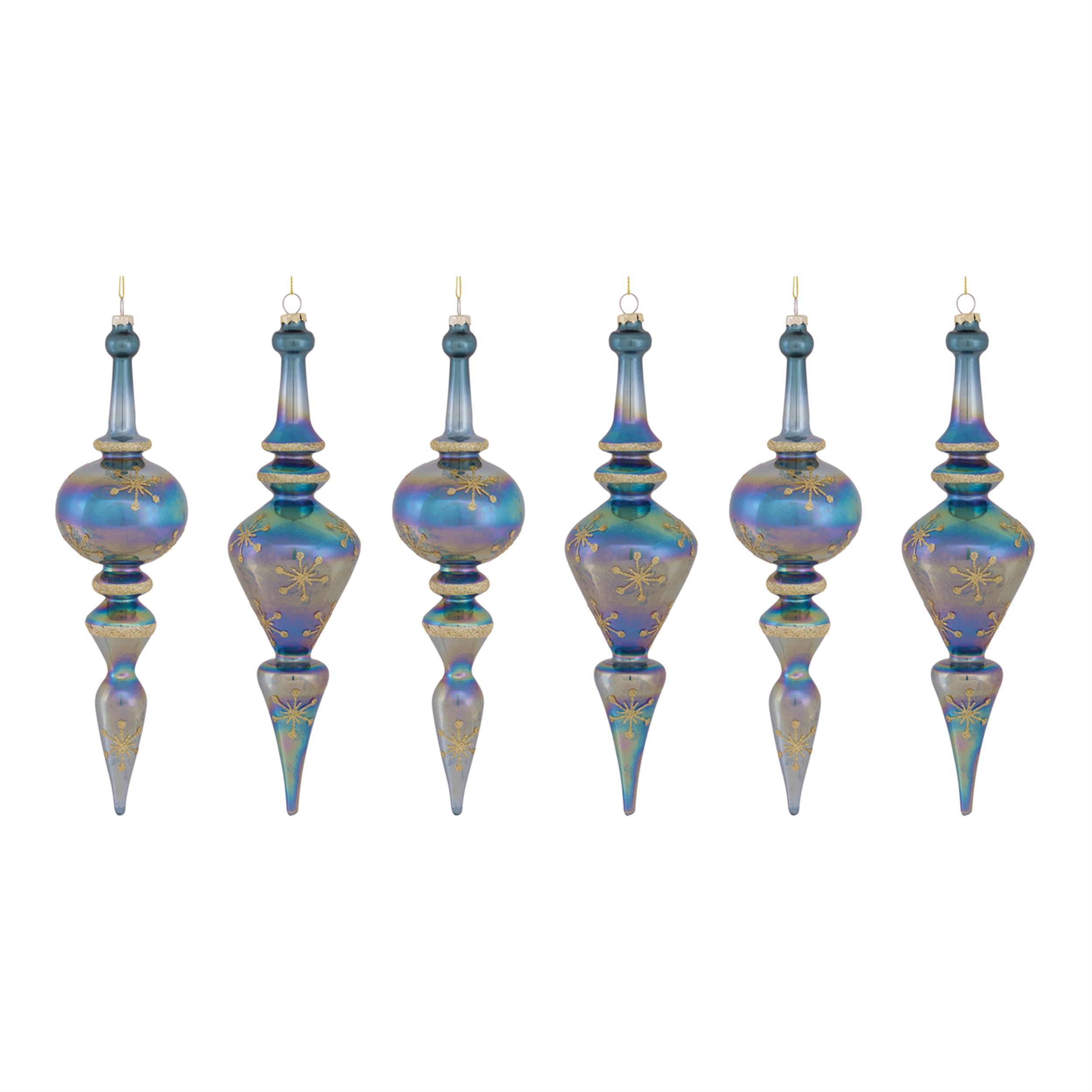Drop Ornament (Set of 6) 12.25"H Glass - Image 5