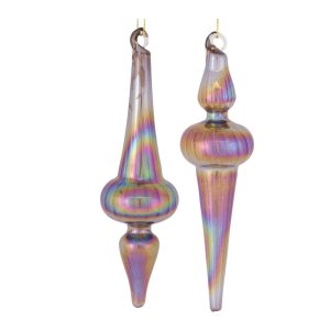 Drop Ornament (Set of 12) 6"H Glass