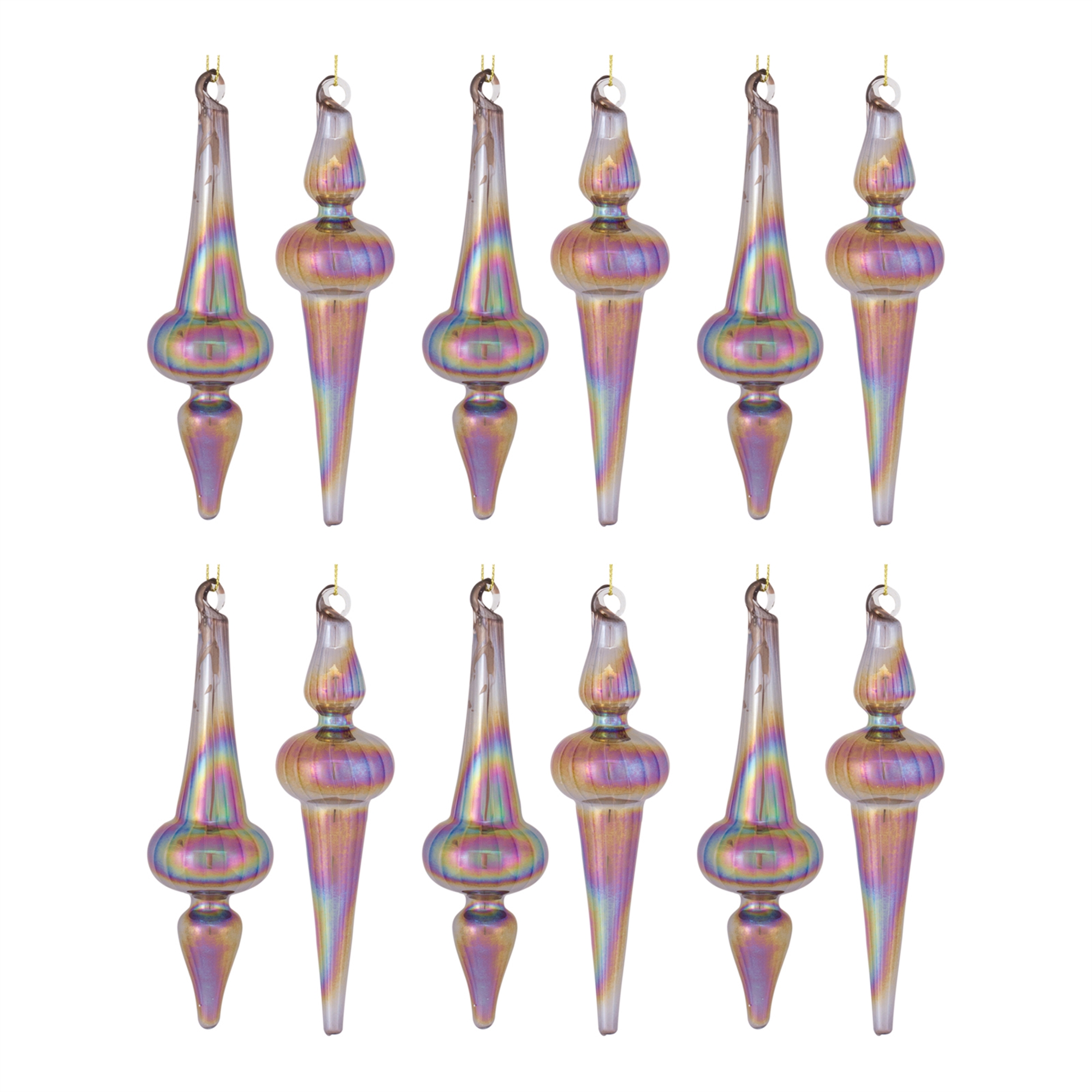 Drop Ornament (Set of 12) 6"H Glass - Image 5