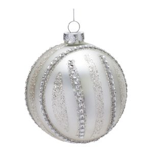Ball Ornament (Set of 6) 4"D Glass