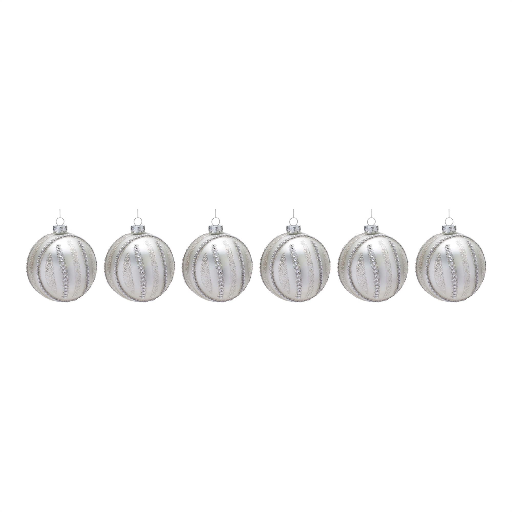 Ball Ornament (Set of 6) 4"D Glass - Image 3