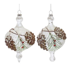 Ornament (Set of 12) 6"H Glass