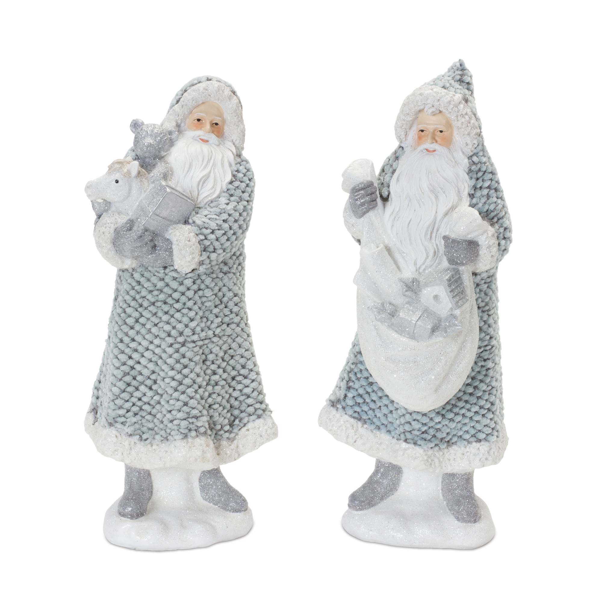 Santa (Set of 2) 11.5"H Resin