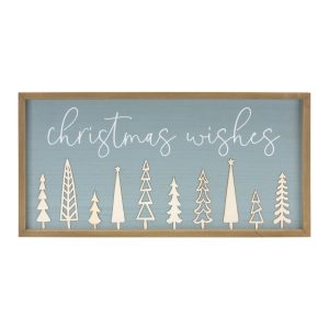 Christmas Wishes Sign 31.5"L x 13.5"H MDF