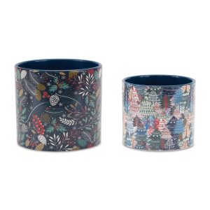 Pot (Set of 4) 4.5"D x 5.25"H, 6.25"D x 5.5"H Dolomite