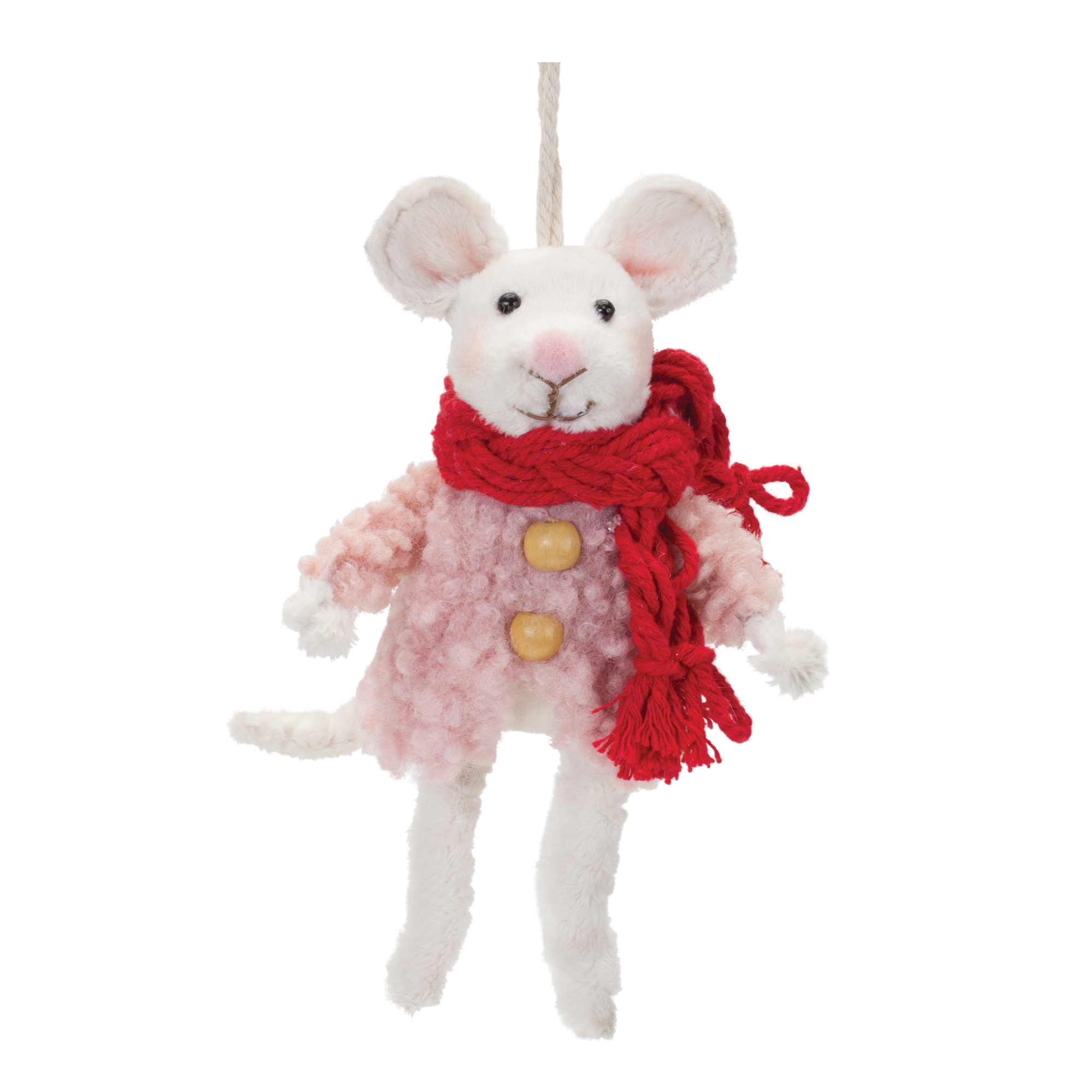 Mouse Ornament (Set of 6) 7"H Foam/Polyester - Image 3
