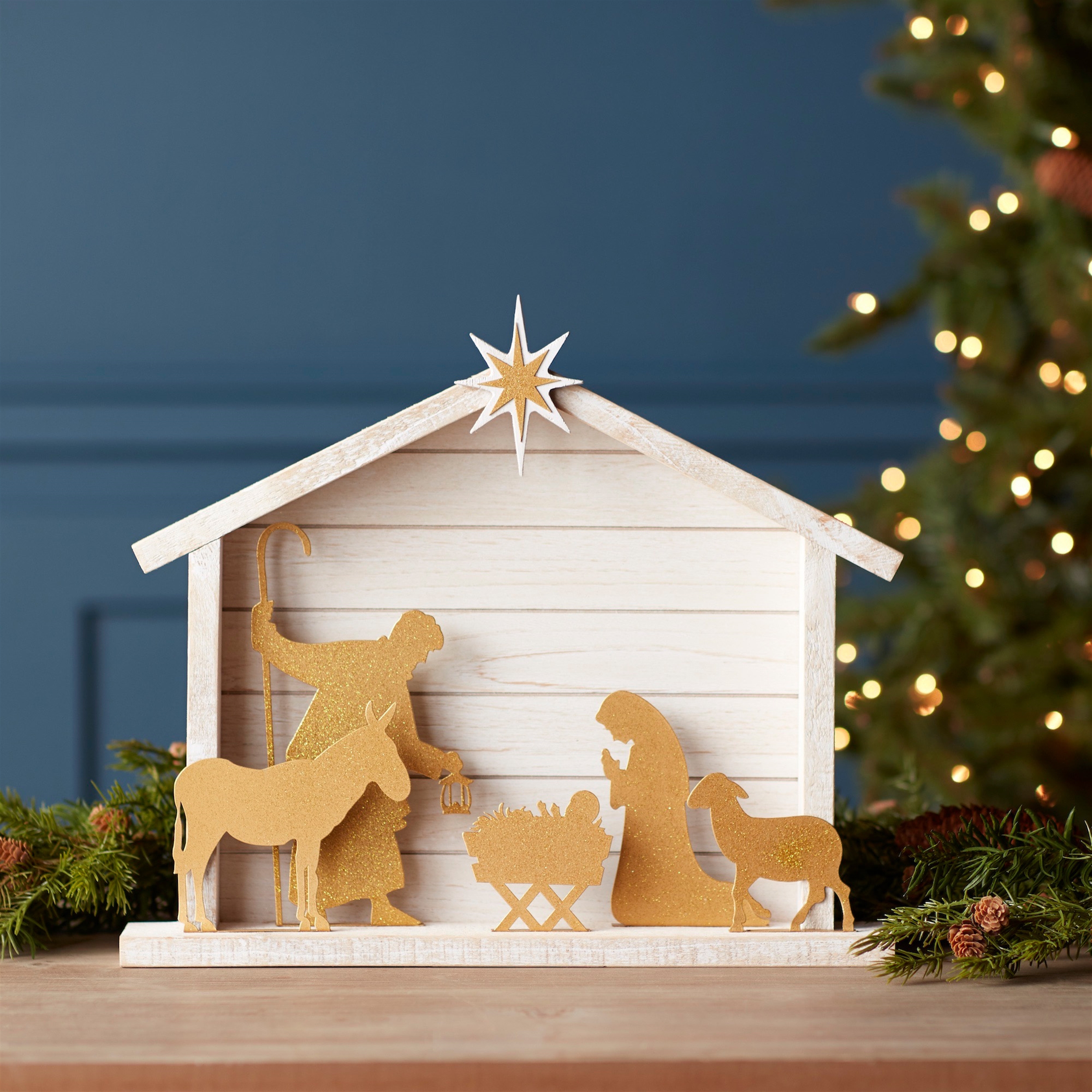 Nativity 17.75"L x 15.75"H Wood/Iron - Image 2