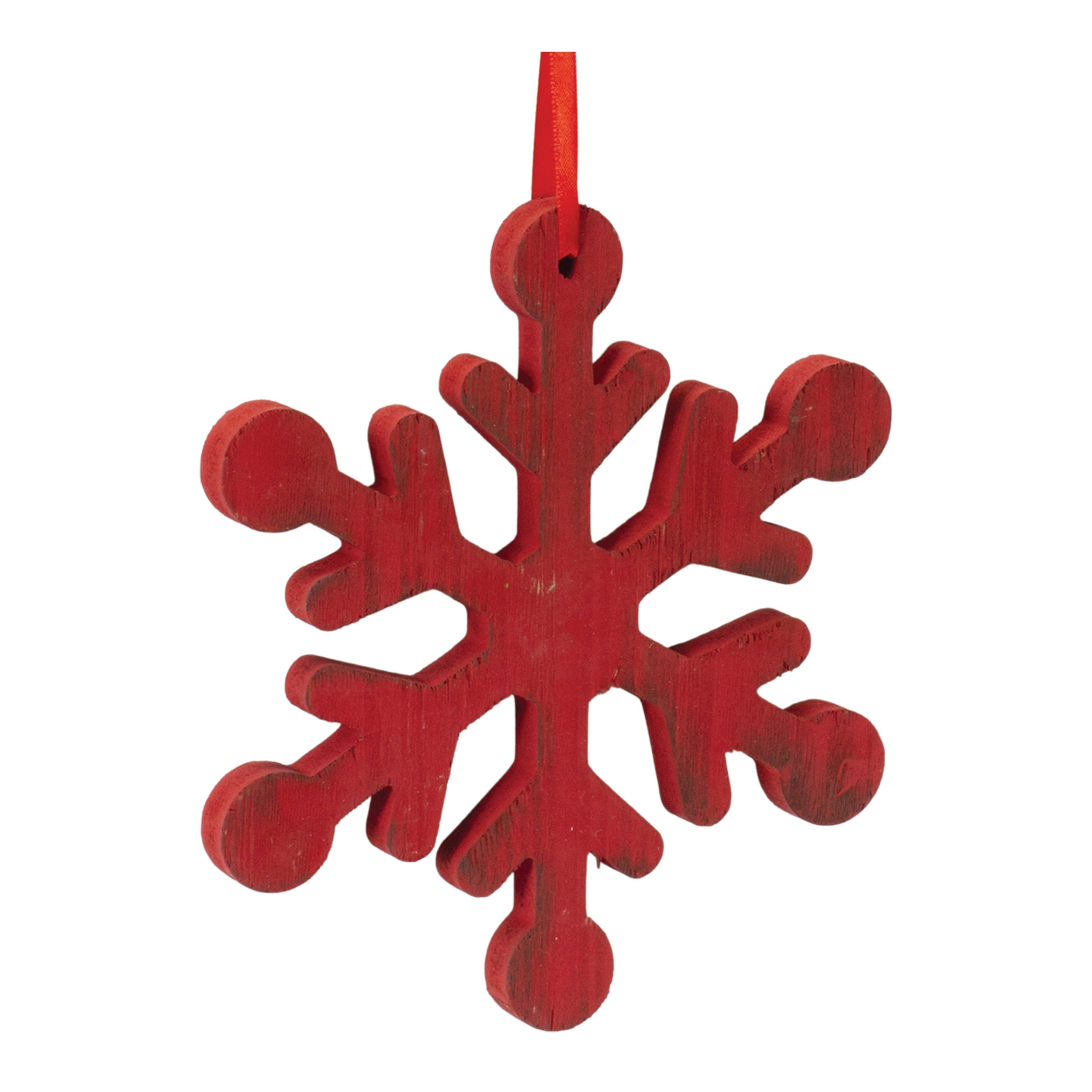 Snowflake Ornament (Set of 12) 7.75"H Wood - Image 2