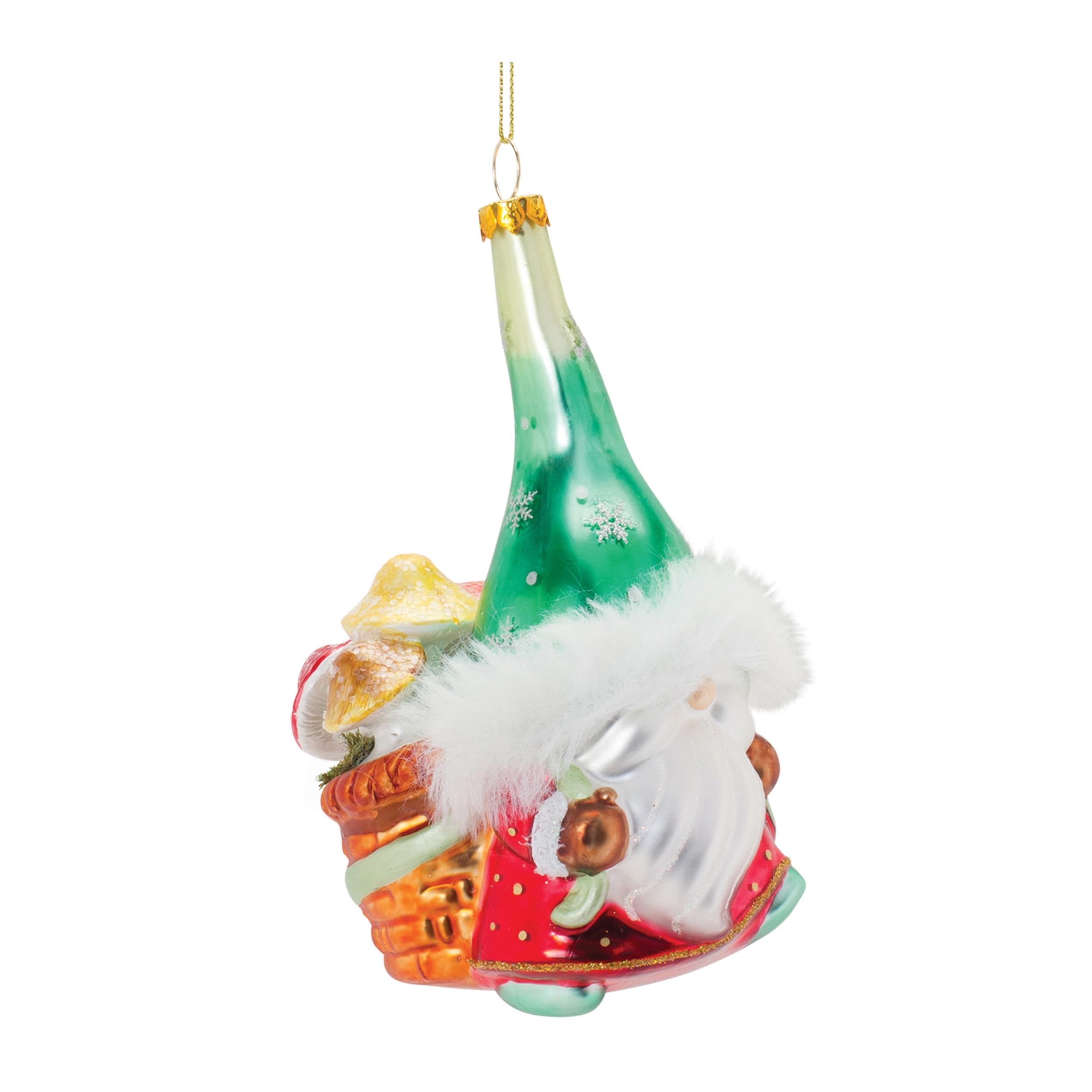Gnome Ornament (Set of 6) 5.25"H Glass - Image 4