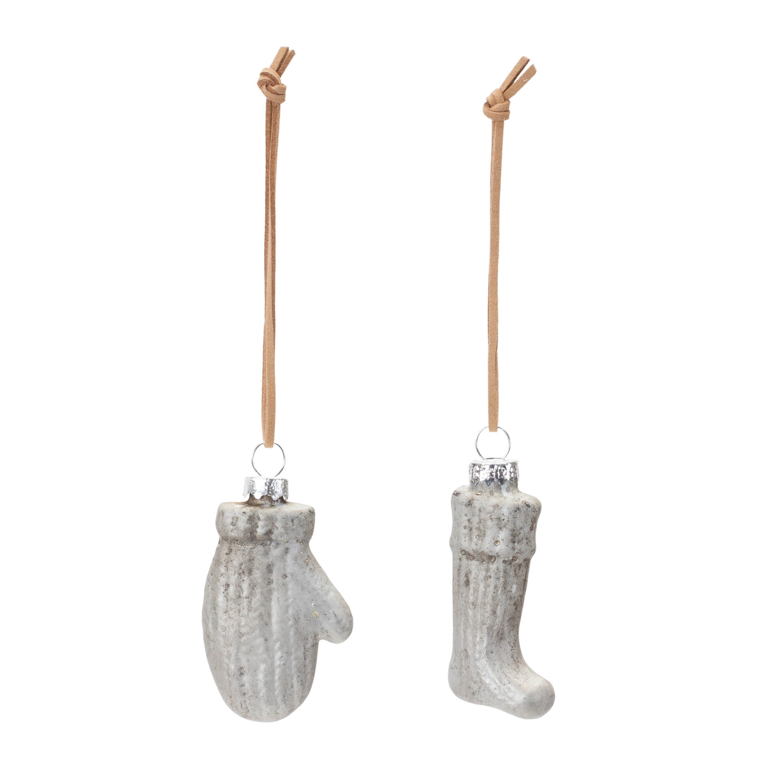 Mitten and Stocking Ornament (Set of 12) 3.25"H Glass - Image 2