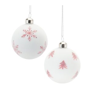 Ornament (Set of 12) 3"D Glass