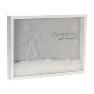Christmas Frame w/Snow 15.75"L x 11.75"H MDF/Acrylic