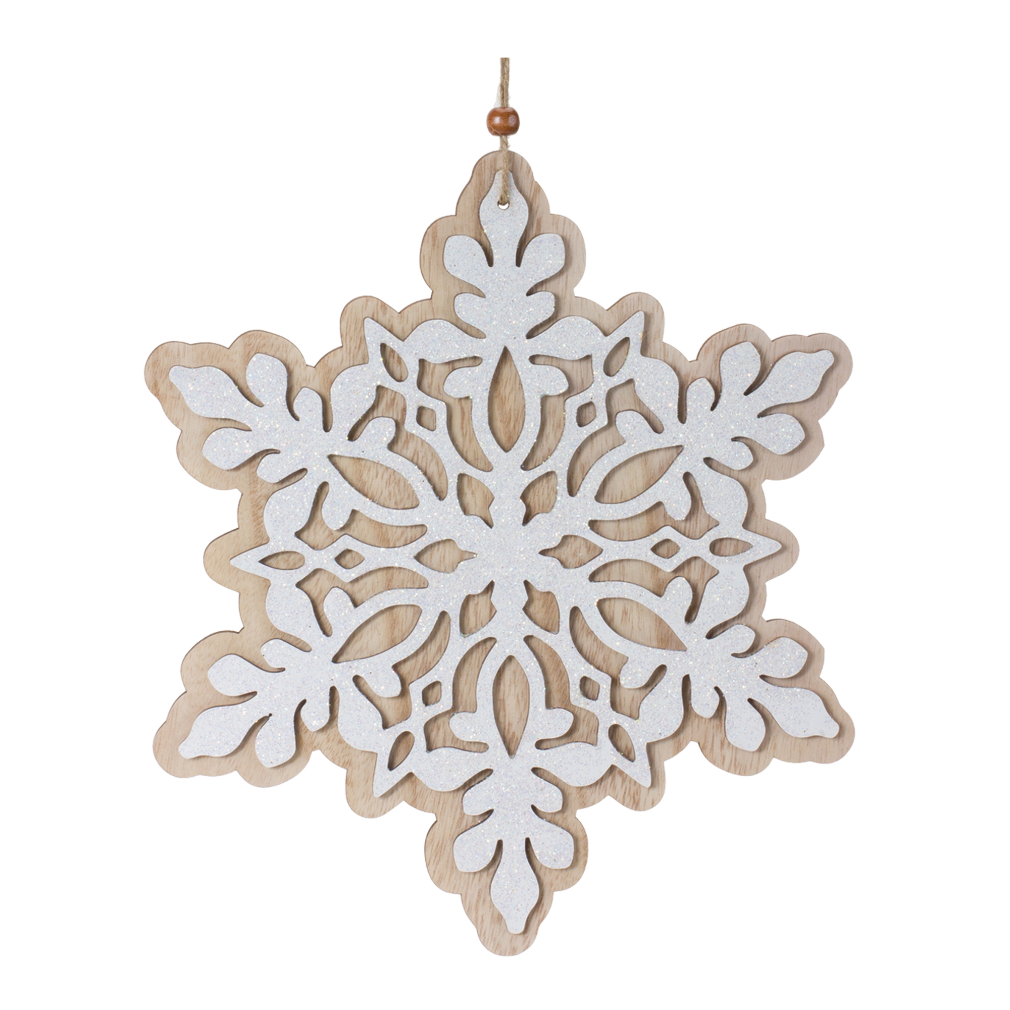 Snowflake Ornament (Set of 24) 7"H, 9"H Wood - Image 2