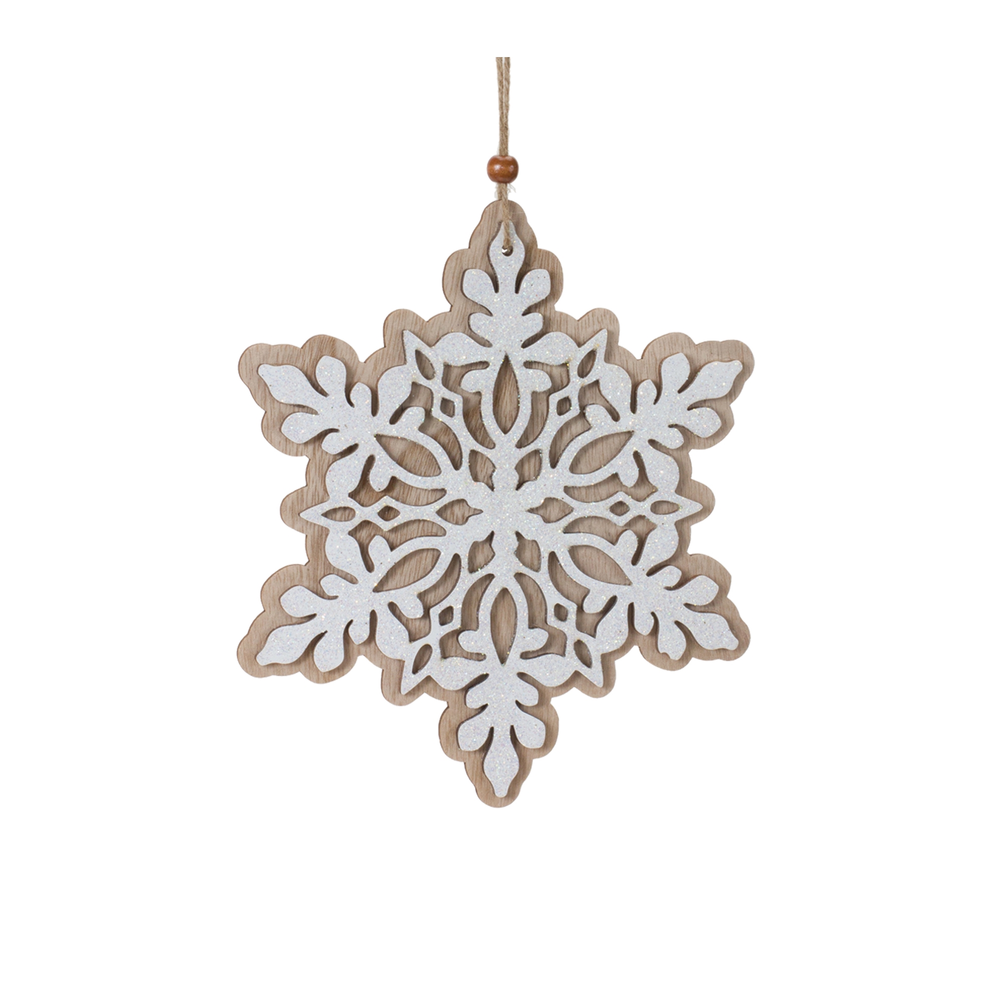 Snowflake Ornament (Set of 24) 7"H, 9"H Wood - Image 3
