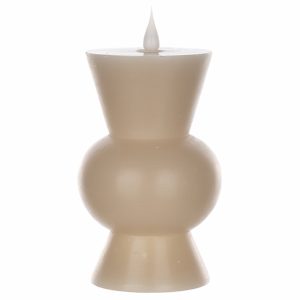 Simplux LED Designer Candle w/4 and 8 Hr Timer (Set of 2) 3.5" x 5.5"H Wax/Plastic (Requires 2 AA Batteries, Not Included)