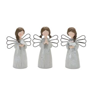 Angel (Set of 3) 6"H Resin