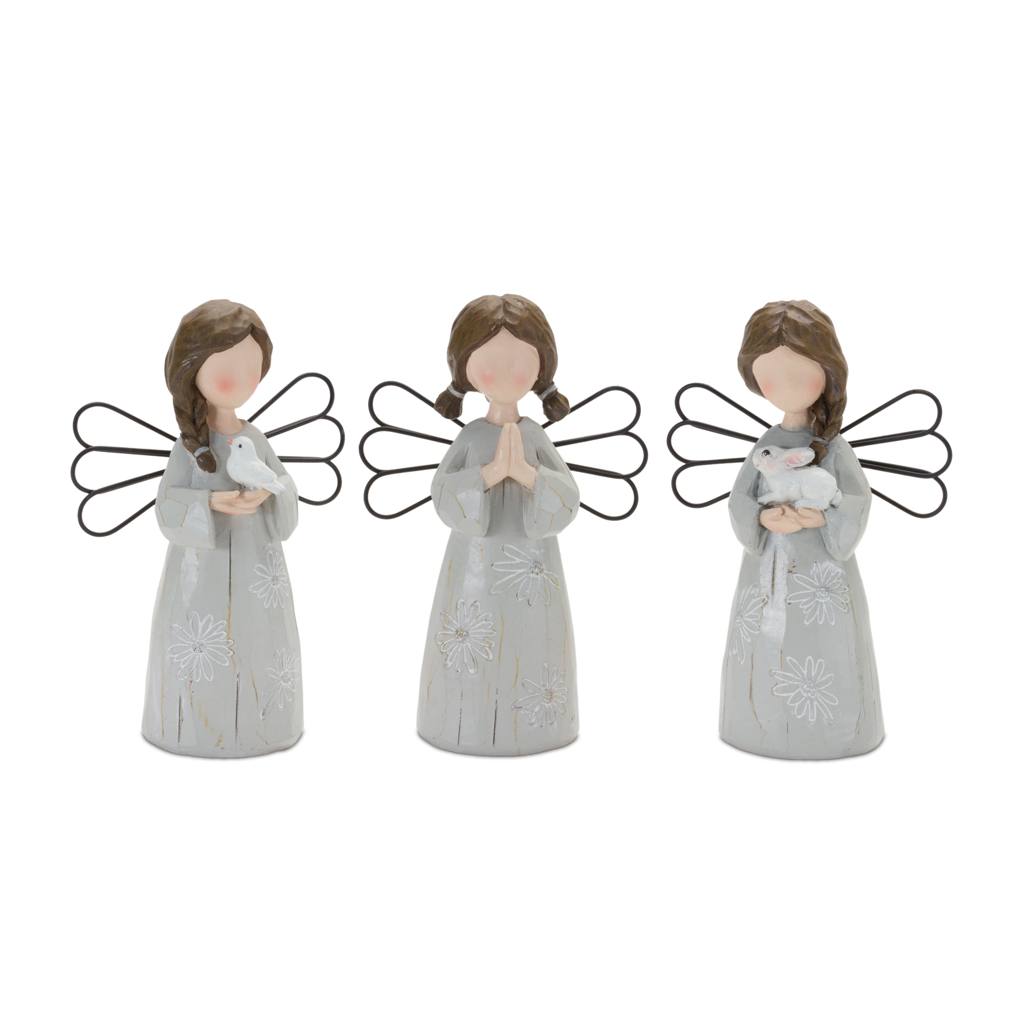 Angel (Set of 3) 6"H Resin