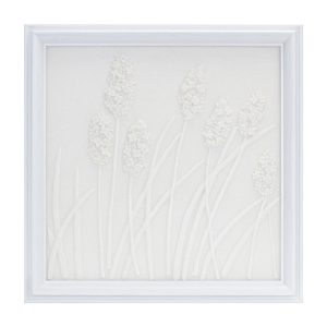 Floral Plaque 18.25"SQ Resin