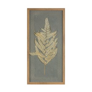 Framed Fern (Set of 2) 14"L x 27.5"H Wood/Paper