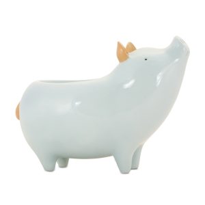 Pig Planter (Set of 4) 6"L x 4.5"H Resin