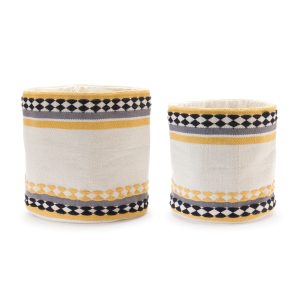 Basket (Set of 2) 14"D x 13"H, 16"D x 15.5"H Cotton