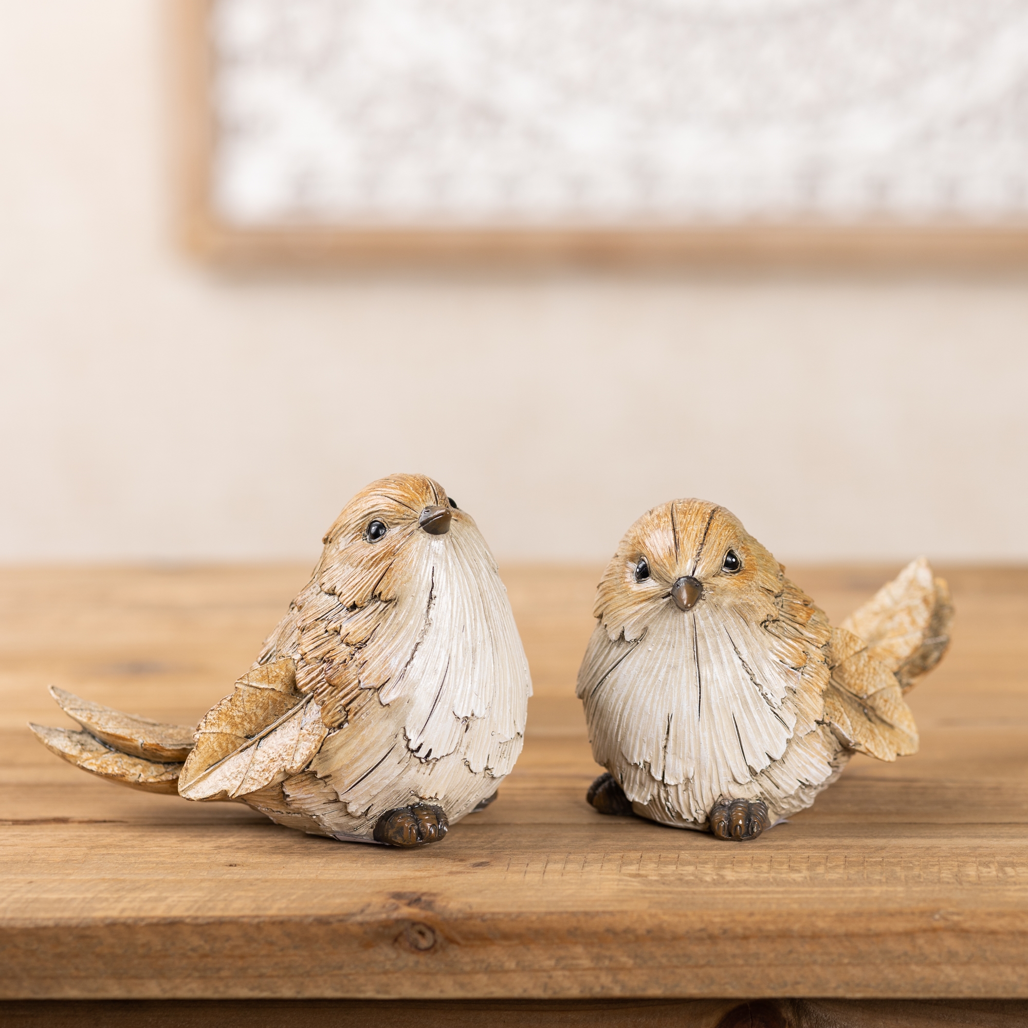 Bird (Set of 2) 3.25"H, 3.5"H Resin - Image 2