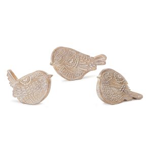 Bird (Set of 3) 4"H Resin