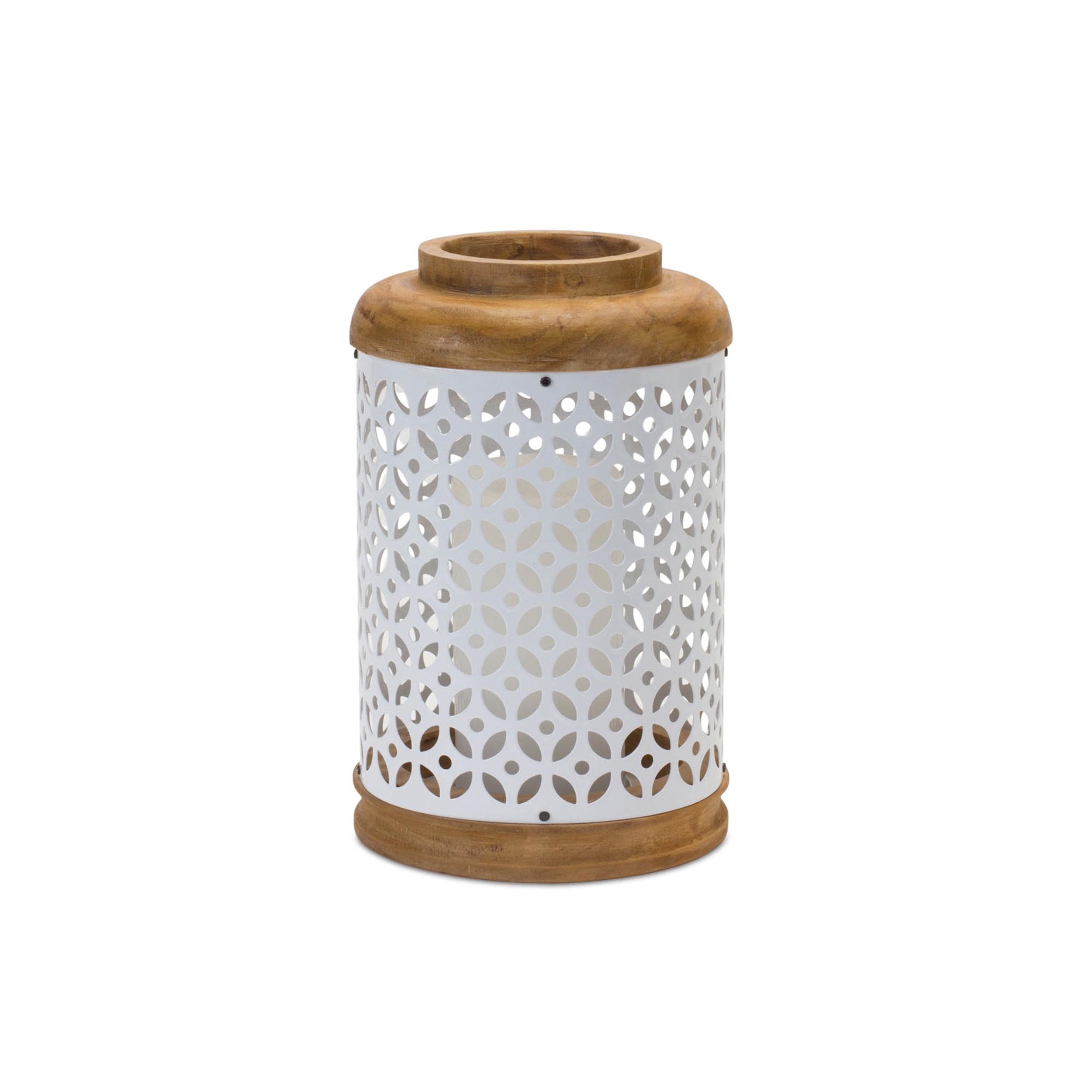 Lantern (Set of 2) 10.25"H Wood/Metal - Image 2