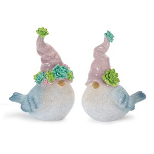 Succulent Bird (Set of 2) 6.75"H Resin