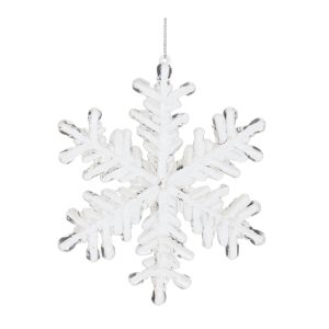 Snowflake Ornament (Set of 12) 5.5"H Acrylic