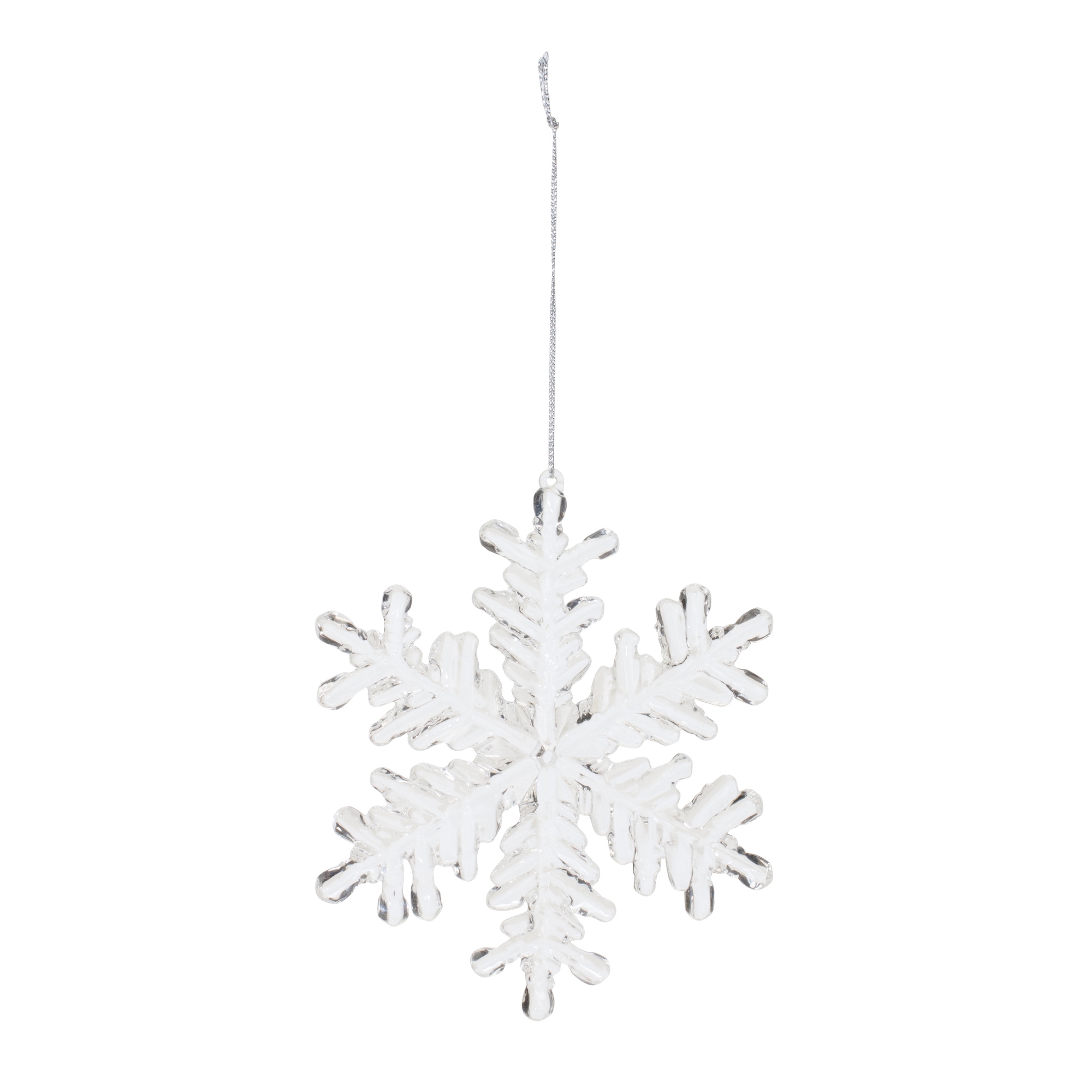 Snowflake Ornament (Set of 12) 5.5"H Acrylic - Image 2