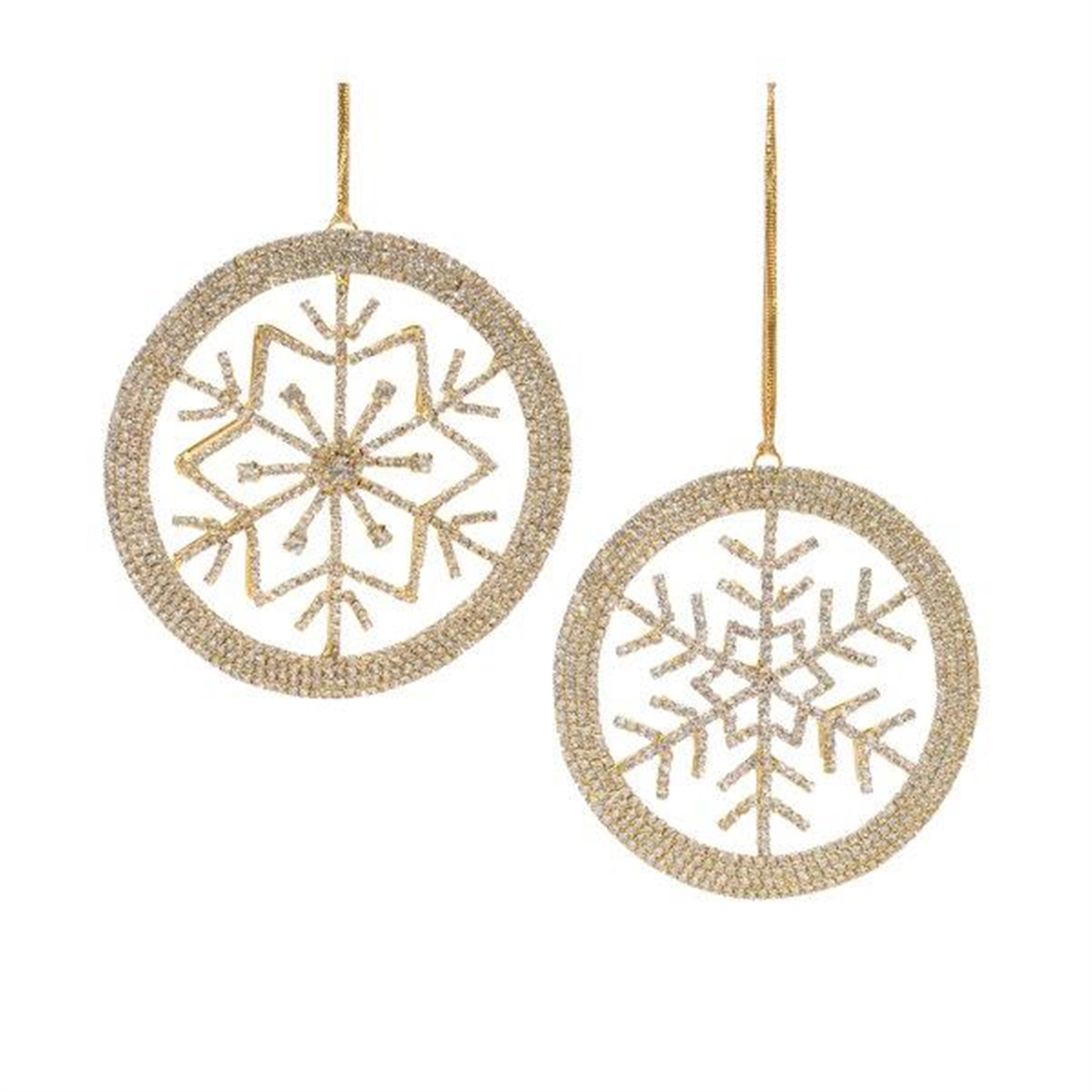Snowflake Ornament (Set of 6) 4.5"H Iron/Glass Beads