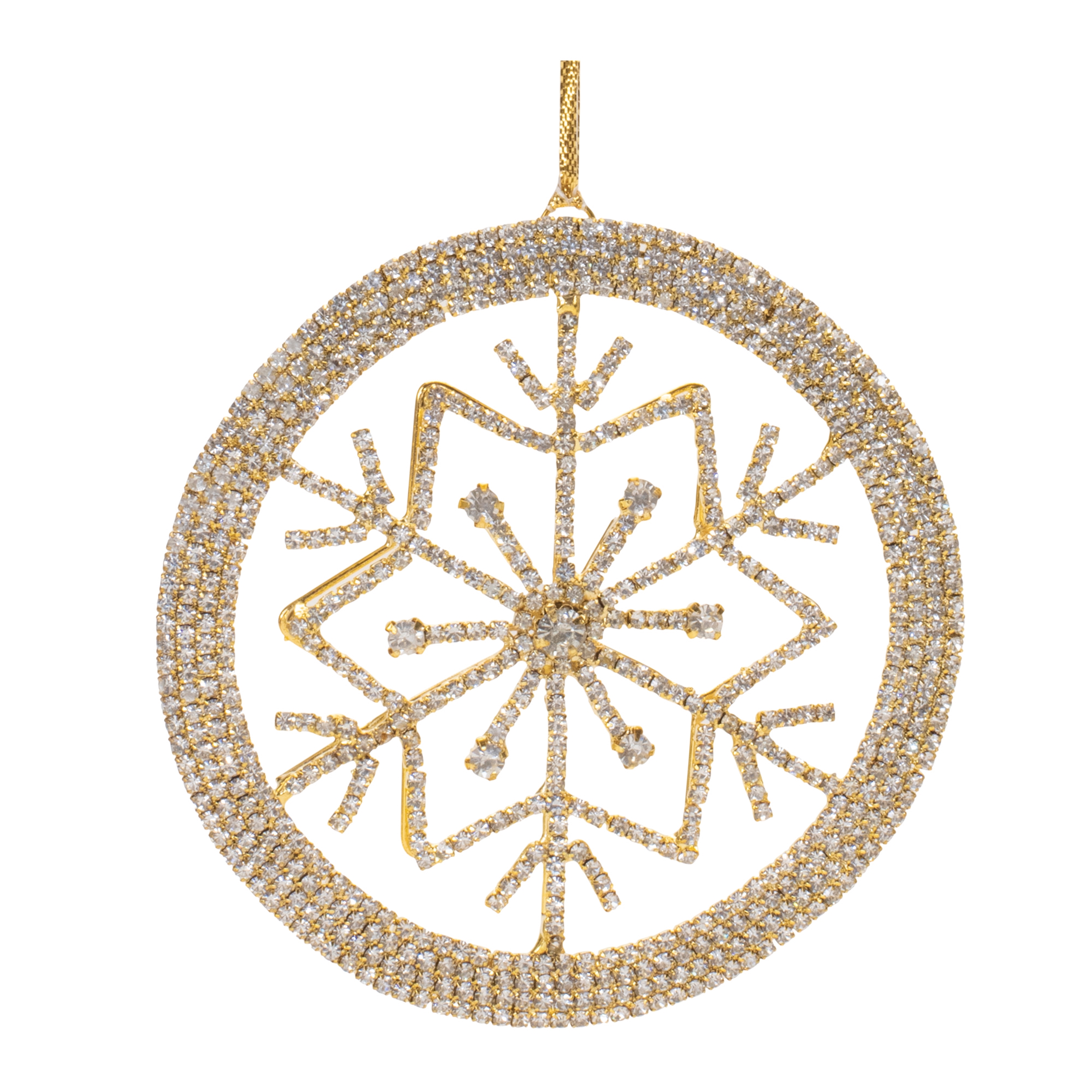 Snowflake Ornament (Set of 6) 4.5"H Iron/Glass Beads - Image 4