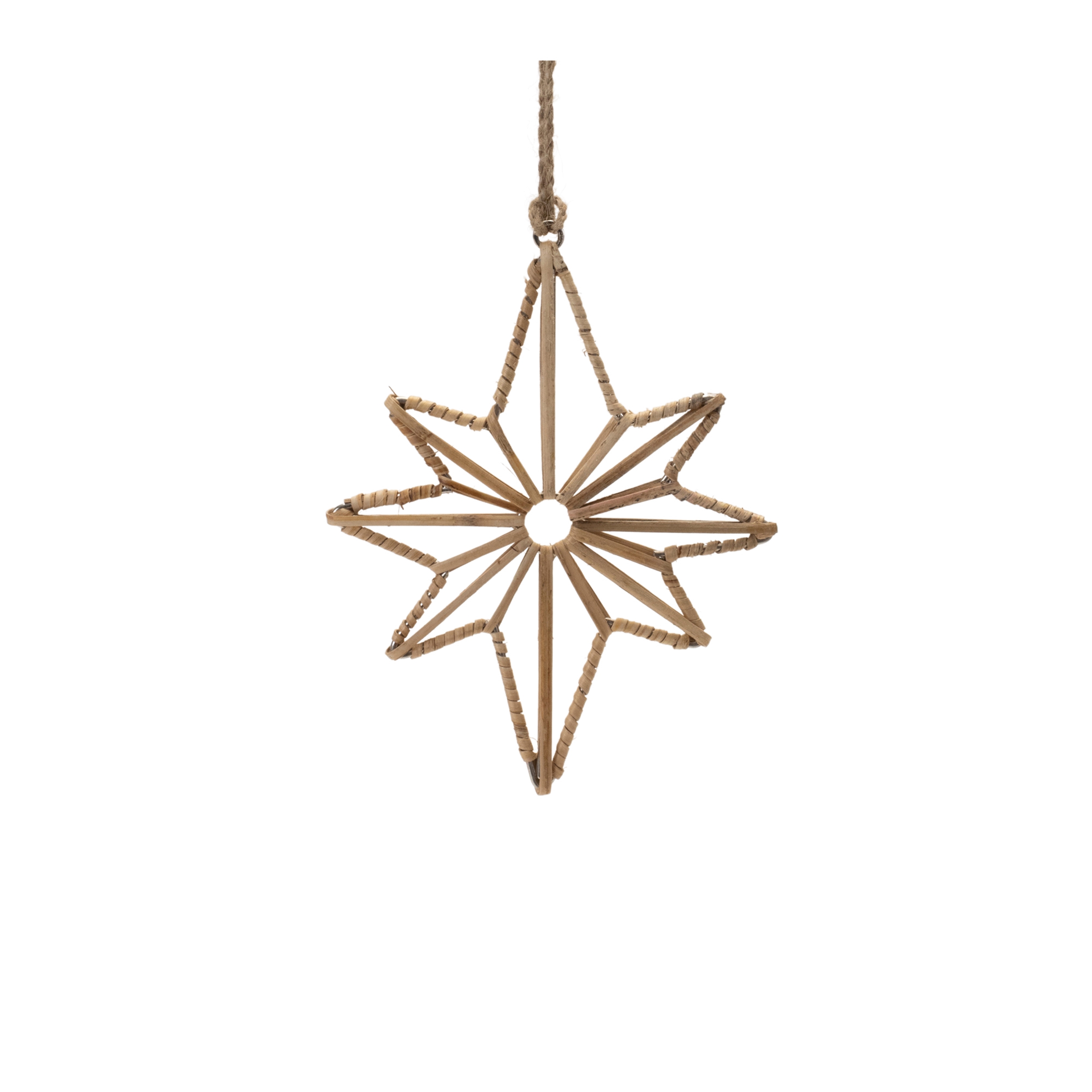 Star Ornament (Set of 12) 6"H, 8"H Iron/Rattan - Image 4