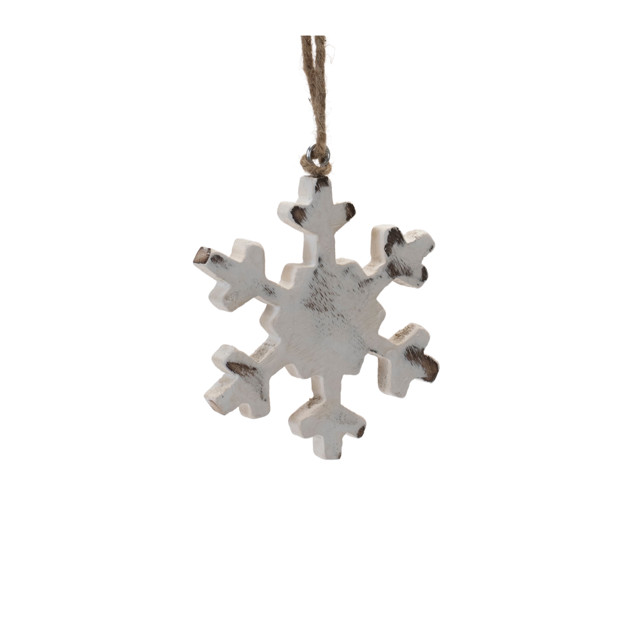 Snowflake Ornament (Set of 12) 4"H, 6"H Wood - Image 4