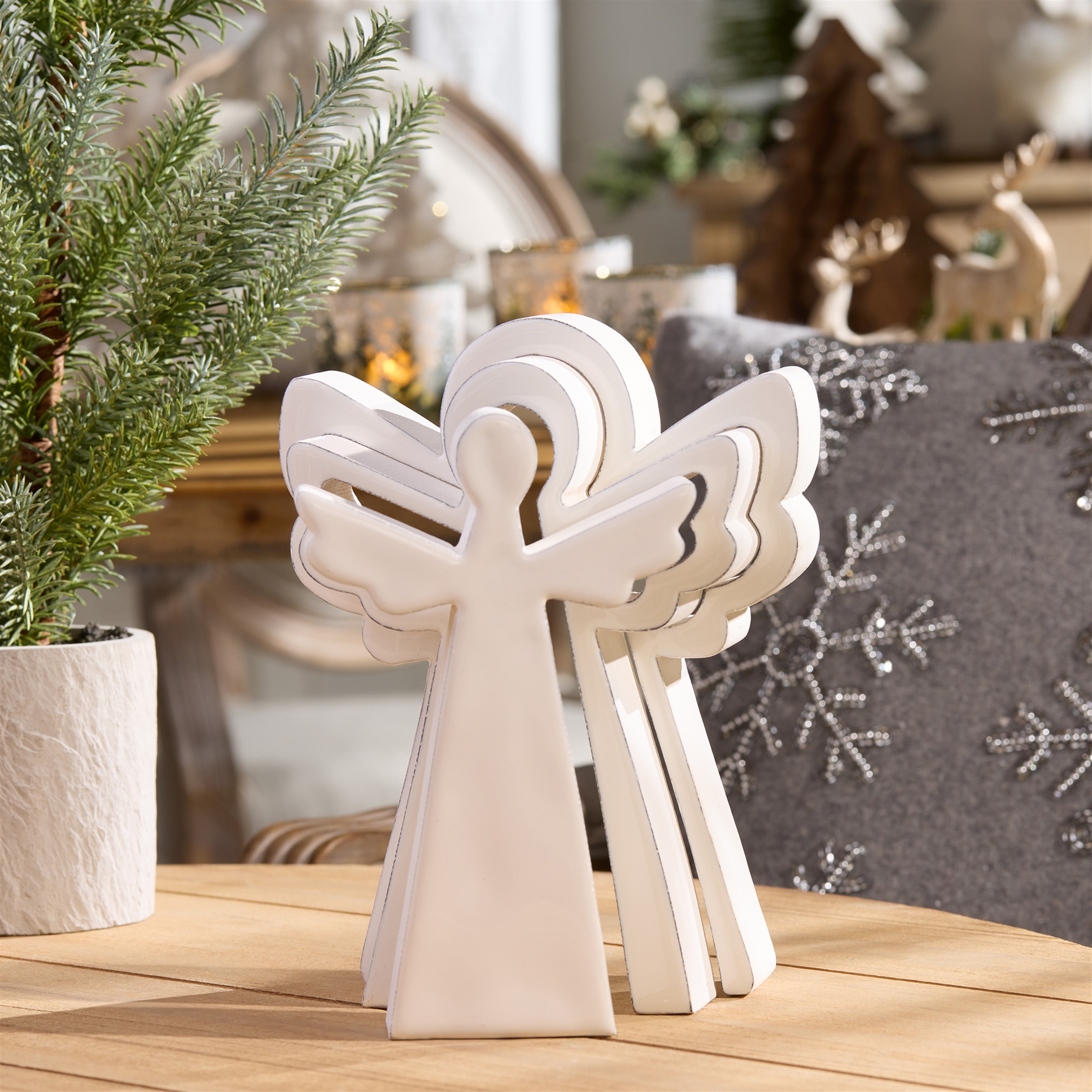 Triple Angel Puzzle (Set of 2) 8"H MDF - Image 4