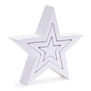 Triple Star Puzzle (Set of 2) 8"H MDF