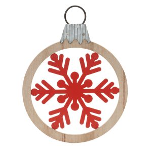 Snowflake Frame Ornament (Set of 6) 10.5"H MDF/Metal