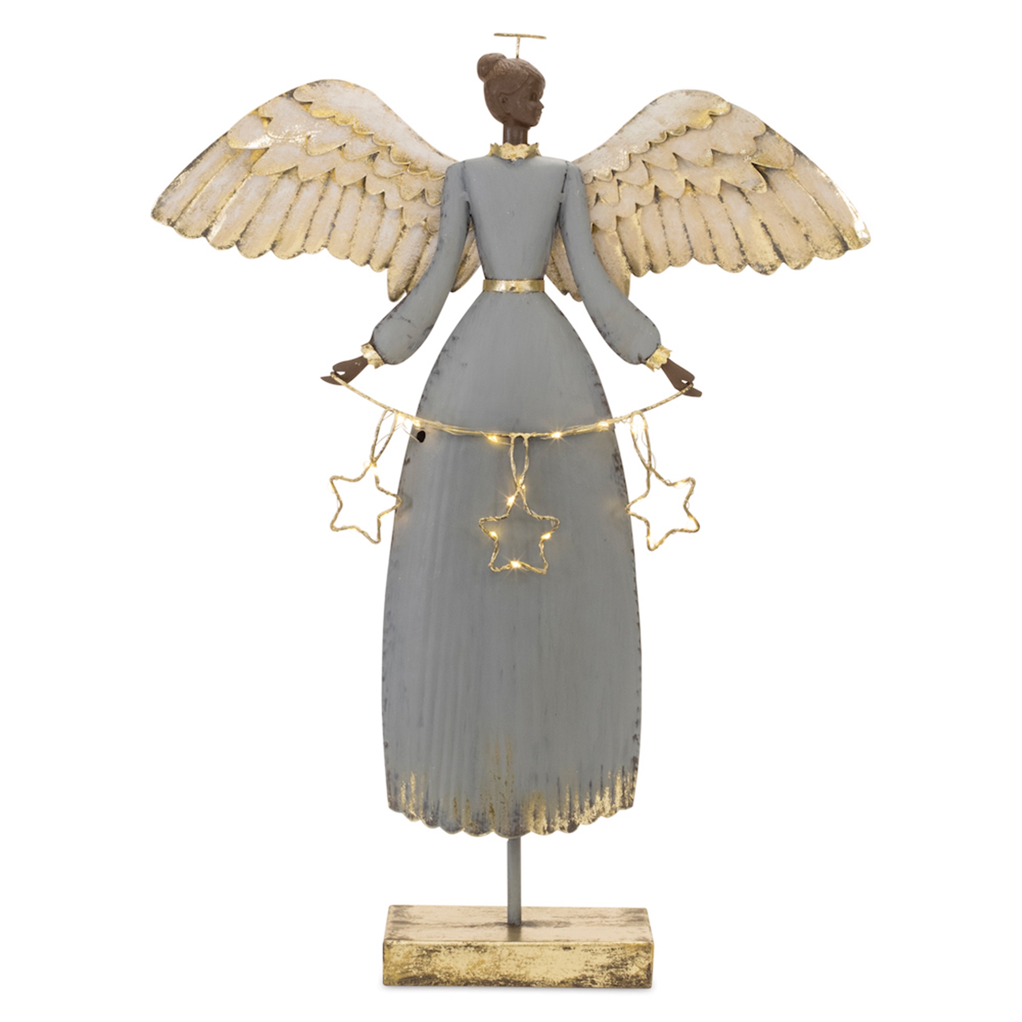 Angel w/Stars 21"H Iron 2 AAA Batteries, Not Included