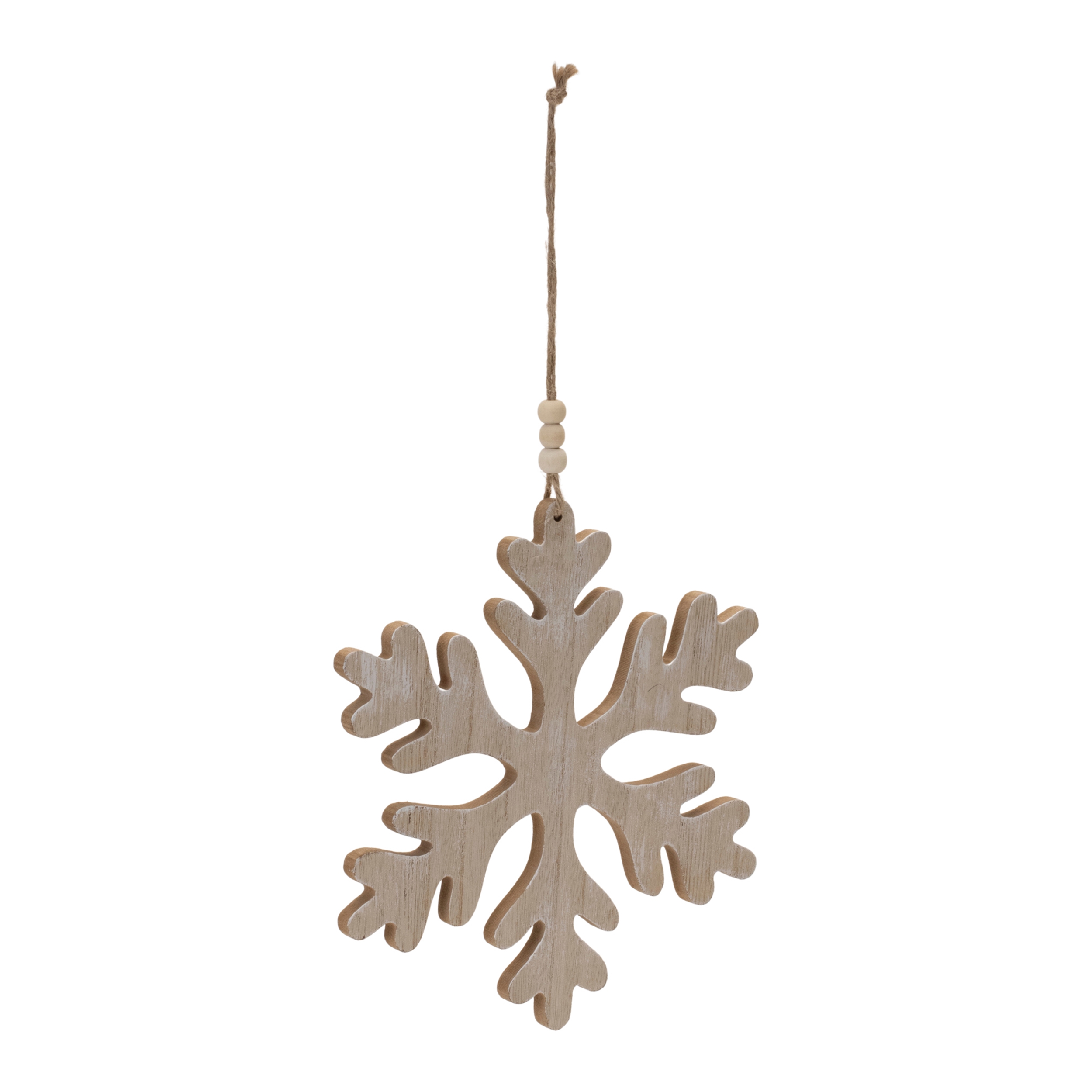 Snowflake Ornament (Set of 12) 8"H Wood - Image 3