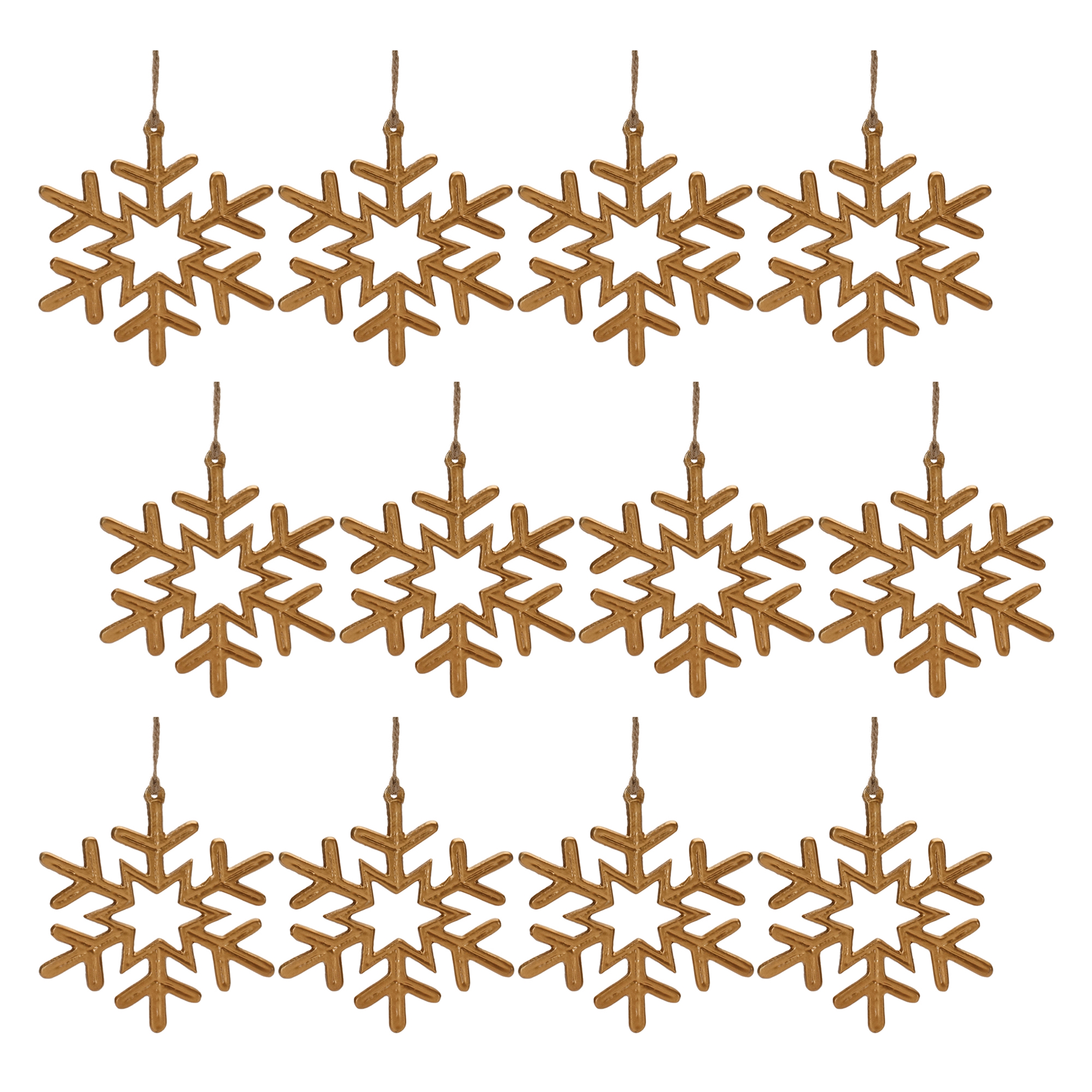 Snowflake Ornament (Set of 12) 5"H Aluminum - Image 3