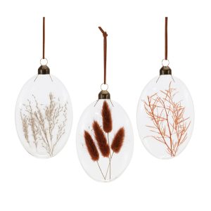 Ornament (Set of 12) 5.5"H Glass