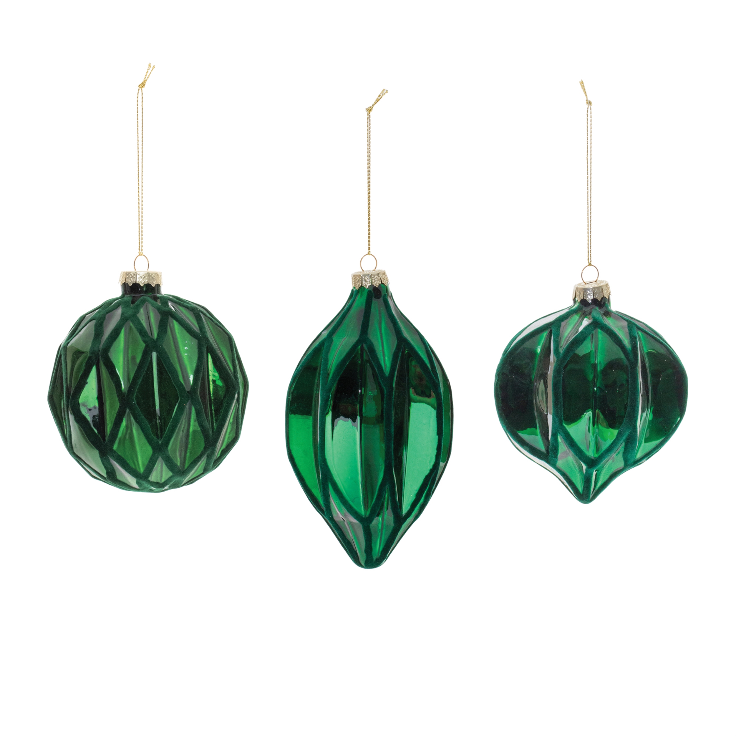 Ornament (Set of 6) 4"D, 4.5"H, 6"H Glass - Image 2