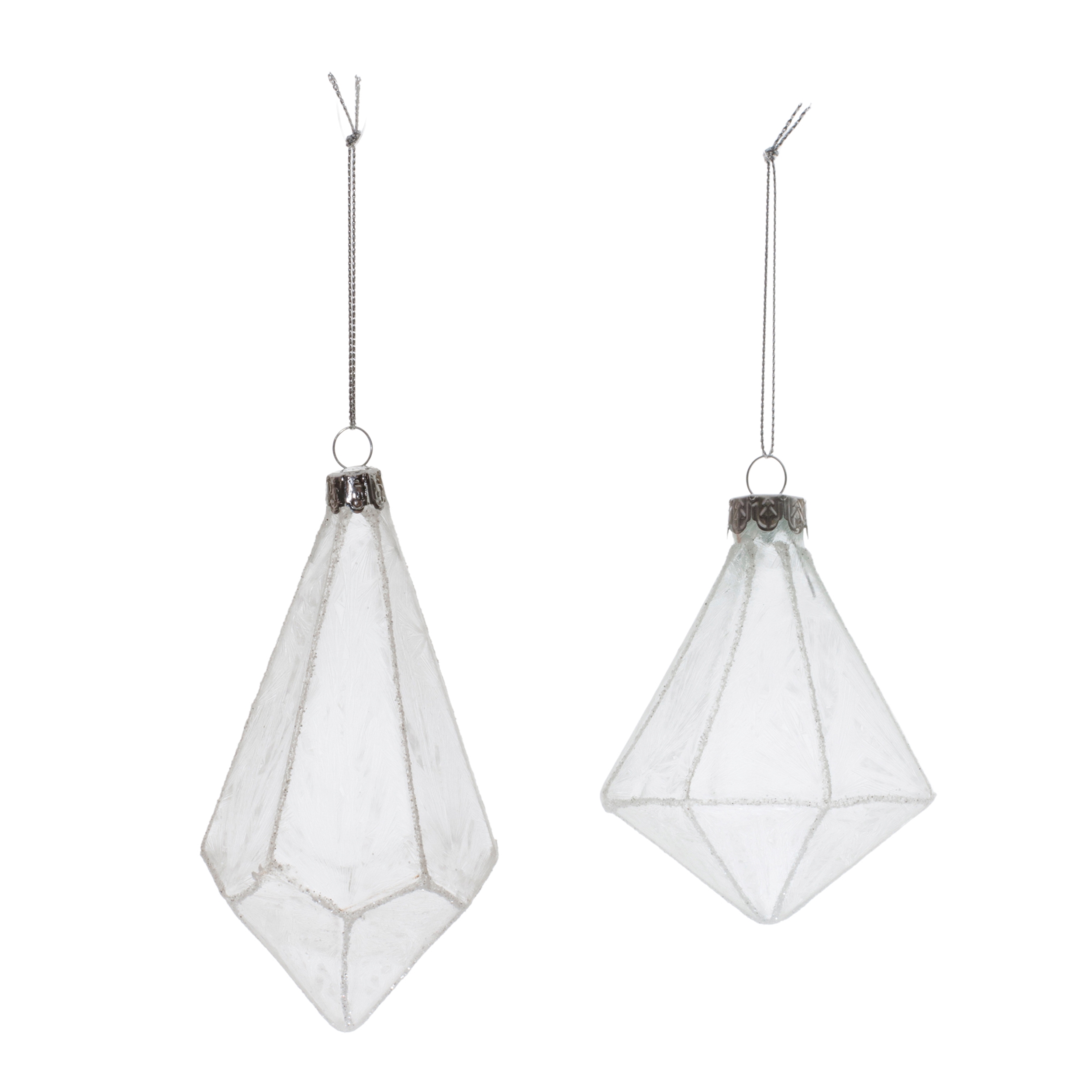 Ornament (Set of 6) 4.25"H, 5.75"H Glass - Image 2