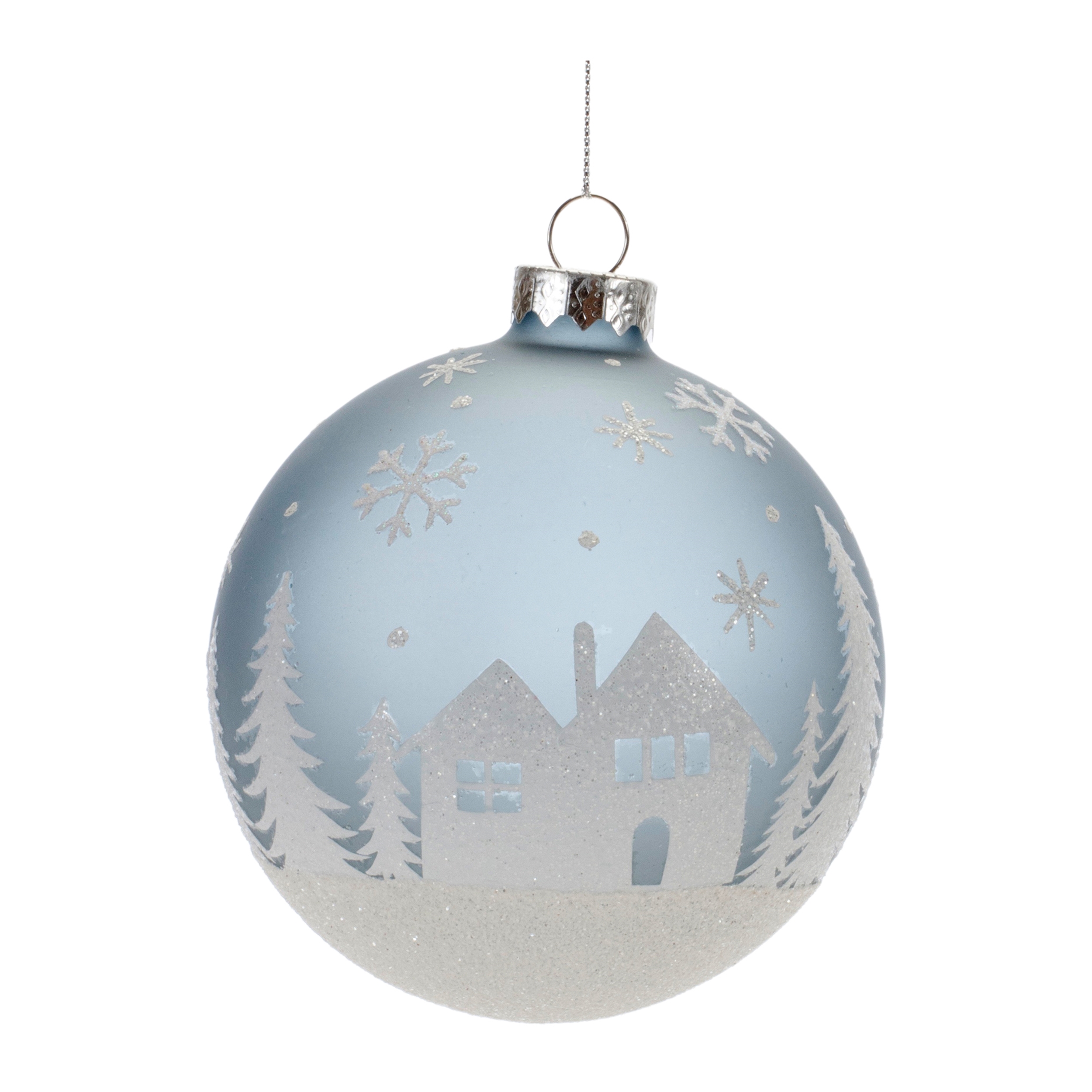 Ball Ornament (Set of 6) 4"D Glass - Image 4