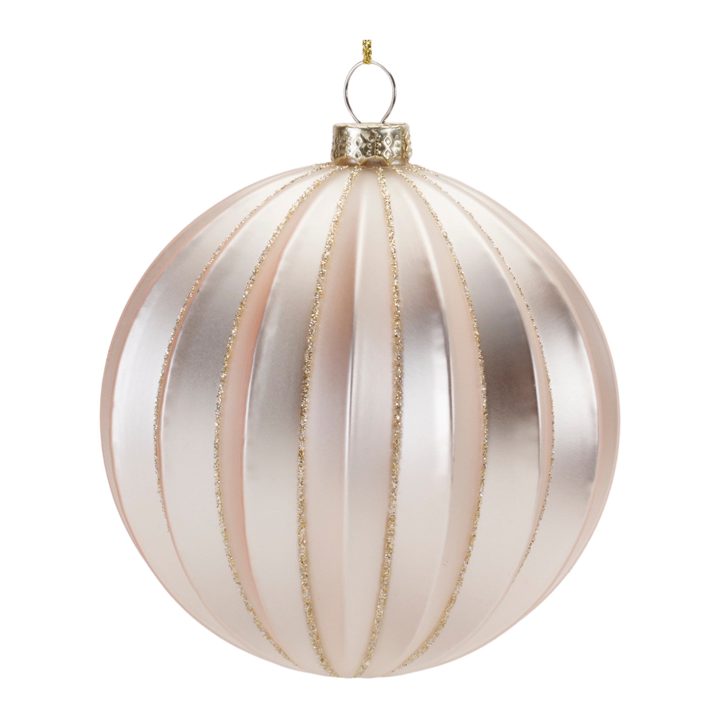 Ball Ornament (Set of 6) 3"D, 4"D Glass - Image 3